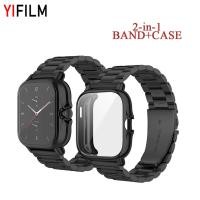 ราคา 2in1 สายโลหะ + เคสป้องกัน สําหรับ Amazfit GTS 2 Mini GTS 2 GTS 3 2e สําหรับ Amazfit Bip S U Pro (15591260044)
