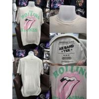 ราคา "ส่งฟรี"เสื้อยืดสีครีมอ่อนลายวง The Rolling Stones (ไซส์XL) (42572882199)