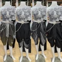 ราคา ชุดเซ็ตโจงกระเบนไหมโทนสีดำเงิน+ผ้าสไบ(โจง+สไบนอก+สไบใน)(ราคาไม่รวมเครื่องประดับ) (47654204167)