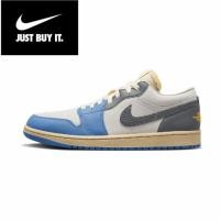 ราคา ♞ของแท้ 100 % Nike Jordan Air Jordan 1 Low Tokyo Vintage Blue grey Sports shoes style TRD (41054016434)
