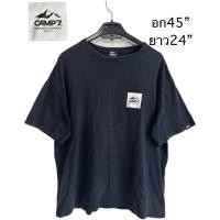 ราคา i2 ยส มือสอง สีเฟด เสื้อยืด "CAMP7" เสื้อยืดลายโลโก้ แห้งไว (41152140638)