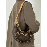 ราคา กระเป๋าLouis Vuitton LV สำหรับสุภาพสตรี สไตล์วินเทจใหม่แบบกลางยุค หนังวัวแท้ พร้อมเครื่องประดับโลหะ สายสะพายไหล่ได้ สามารถปรับเปลี่ยนเป็นกระเป๋าメッセンเจอร์ได้ (47903861669)