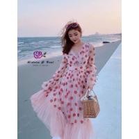 ราคา เดรสสตอเบอรี่ งานป้าย Widelia @Real sizeM ***มือ1ป้ายห้อย (8351287084)