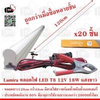 ราคา Lumira ชุด 20ชิ้น หลอดไฟ LED T8 12V 18W ยาว120cm แสงขาว มีขั้วหนีบ (15346818335)