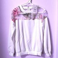 ราคา เสื้อยืดนำเข้าแขนยาวประดับผ้าแก้วเนื้อนิ่มลายดอกไม้ดีไซน์หวาน (6707845623)