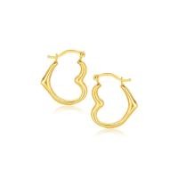 ราคา Nathalias NY ต่างหูห่วงหัวใจ ทองคำแท้ 10k Gold Heart Hoop Earrings 20460 (7011753687)