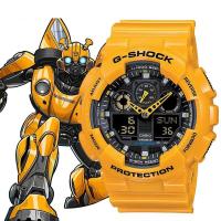 ราคา 100% Original G-Sh0ck Men Sport นาฬิกาดิจิตอลกันน้ําและกันกระแทก World Time LED Ga100 Bumblebee (46101668745)