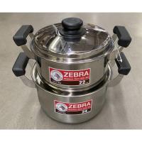 ราคา Zebra ชุดหม้อหุงต้ม 2 ใบ รุ่นแครี่ ขนาด 22 และ 24 ซม. สแตนเลส ตราหัวม้าลาย ชุดสุดคุ้ม (6135305921)