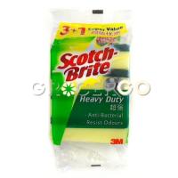 ราคา ScotchBrite Heavy Duty Scrub Sponge Value Pack 4 ชิ้น (51652381414)