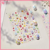 ราคา RENBG Kawaii Red Jelly Tomato Nail Art สติกเกอร์ Bowknot Star น่ารักผลไม้ฤดูร้อน 5D ผลไม้ Self กาวเล็บ Decals สําหรับฤดูร้อน DIY TH (41413528799)