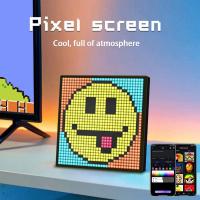ราคา LED Matrix Pixel Display Smart Screen APP Control Programmable Night Light Digital Pixel Photo Frame Game Room Decor Tab (25985858037)