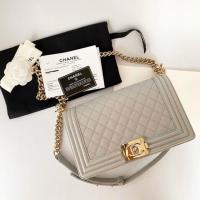 ราคา New Chanel Boy10" สีเทา อะไหล่ทอง พร้อมส่งค่ะ (4917990267)