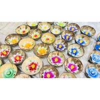 ราคา เทียนกะลา กระทงเทียน กระทงกะลาเทียนหอมดอกบัวปลายขาว (27564825216)