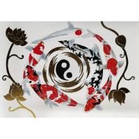 ราคา ภาพวาดปลาคาร์ฟมงคล8ตัวเสริมฮวงจุ้ย (19024731776)