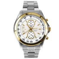 ราคา ลดเพิ่ม 330 ใส่โค้ด INCZ8H3 ﻿SEIKO Chronograph Men's watch Silver/White Stainless Strap รุ่น SNN256P1 (5441362476)