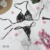 ราคา ชุดชั้นในสตรี Bra G String สีดํา Bc08 (45853363302)