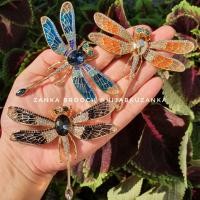 ราคา เข็มกลัดแมลงปอ พลอยเทียม ขนาดใหญ่| เข็มกลัดแมลงปอ (26993603801)