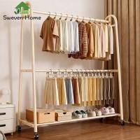 ราคา Sweven Home ราวตากผ้า ตู้เสื้อผ้า ชั้นวางของ ราวแขวนผ้า พร้อมชั้นวาง ราวแขวนเสื้อผ้า เเข็งเเรง สามารถประกอบเองได้ง่ายๆ (40669955022)