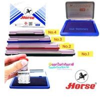 ราคา แท่นประทับตรา หมึกสีน้ำเงิน/ดำ/แดง /เขียว ตราม้า เบอร์ 1,2,3,4 แท่นประทับ stamppad (29984051982)