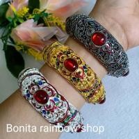 ราคา กำไลข้อมือชุดไทย กำไลสีทอง รมดำ เงินขาว เครื่องประดับชุดไทย (ราคาต่อ 1 วง) (24982382034)