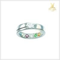 ราคา แหวนนพเก้าแท้ ตามตำราโบราณ เงินแท้925 ชุบทองคำขาว ฝังใต้ท้องแหวน (3182852952)