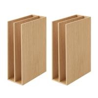 ราคา MUJI ชั้นวางเอกสาร สมุด และแฟ้ม มูจิ ขนาด A5 ทำจากไม้อัด และวีเนียร์ กว้าง 8.4 x ลึก 17.0 x สูง 25.2 เซนติเมตร 2 ชิ้น (4343680450)