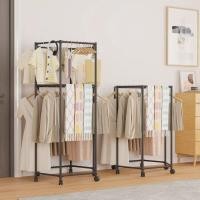 ราคา อัพเกรด360° หมุนสองชั้นมือถือราวตากผ้าพับเก็บได้ประหยัดพื้นที่ใช้ในบ้านสําหรับห้องนอนห้องนั่งเล่น (40356260125)