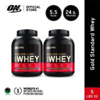 ราคา [เซ็ตคู่!!] Optimum Nutrition Gold Standard Whey Protein 5 Lbs. เวย์โปรตีน ช่วยเสริมสร้างกล้ามเนื้อ (25922245304)