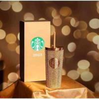 ราคา พร้อมส่ง แก้วสตาร์บัค Gold Bling 16oz (23659804004)