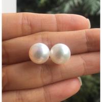 ราคา ต่างหูไข่มุกแท้ ขนาดใหญ่ 10-11 มิล มุกเงามาก ใส่สวยค่ะ (22740512183)