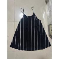 ราคา เดรสสั้นสายเดี่ยวสีดำลายทาง (18691577195)