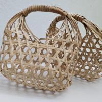 ราคา [พร้อมส่งจากกทม.] ตะกร้าสานงานแฮนเมด ตะกร้าทำมือ กระเป๋าตะกร้าสานทำมือ ตะกร้าสานไม้ไผ่ ตะกร้าถัก (41350170777)