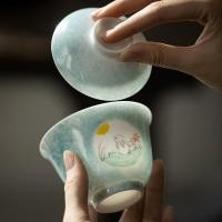 ราคา มือวาดหน้าต่างฝาครอบชามหยกกระต่าย Mochizuki Underglaze สีสันประดิษฐ์โบราณเซรามิคโบราณรีดผ้าในครัวเรือนชามชา Kung Fu ชุดชา-la (43768026142)
