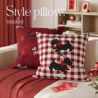 ราคา หมอนอิง หมอนพิงหลังโซฟา วัสดุผ้ากำมะหยี่นุ่ม ขนสั้น สีแดง สไตล์เทศกาลปีใหม่ ลายการ์ตูน ตกแต่งบ้าน (53703028849)