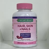 ราคา Nature's Bounty Hair Skin and Nails ขนาด 250 เม็ด วิตามินบำรุงผมดกหนา ผิวกระจ่างใส เล็บสวย (23240615401)