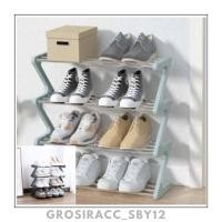 ราคา (GAS) ZIGZAG SHOE RACK / 3 & 4 TIER SANDALS RACK / MULTIPURPOSE SHOE RACK Z SHAPE SHOE RACK (43474541112)