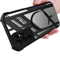 ราคา SAMSUNG ใหม่ไร้สายแม่เหล็กป้องกันกรณีSamsung S21 S20 S25 A9 A7 A710 A750 A5 A510 A6 2016 2018 FE Plusกรณีกันชนโปร่งใสฝาครอบโทรศัพท์ถุงลมนิรภัยกันกระแทกป้องกัน (26080839322)