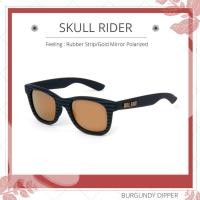 ราคา แว่นกันแดด Skull Rider Feeling : Rubber Strip/Gold Mirror Polarized (8362164785)