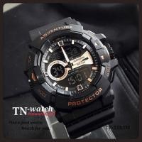 ราคา us submarine รุ่น TP-3183M นาฬิกาผู้ชายจับเวลาบอกวันที่กันน้ำ100%พร้อมกล่อง สีดำทอง (1022888458)