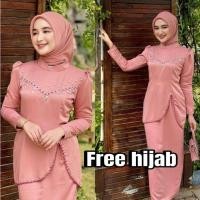 ราคา (AVALABLE JUMBO) Felicia Kurung Melayu Oneset, ชุดปาร์ตี้ผู้หญิง, ชุดแต่งงานสมัยใหม่, เลื่อมเต็ม 2024 (57102322416)