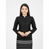 ราคา TingTing เสื้อลูกไม้อิตาลี รหัส จล ไซส์ 32-44 นิ้ว คอจีน คอไลลา แขนยาว กระดุมหน้า อัดกาว (47603322499)