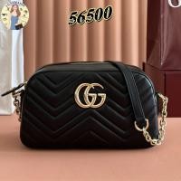 ราคา ใหม่เอี่ยม ของแท้ มีใบเสร็จรับเงิน GUCCI สีดำ กระเป๋า GG MARMONT SMALL CAMERA BAG รับประกันสองปี (52202772397)