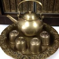 ราคา ชุดชาจีนทรงกลมถาดองุ่นเนื้อทองเหลือง (509246121)