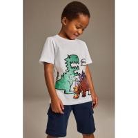 ราคา H&M(เอชแอนด์เอ็ม) กางเกงคาร์โก้ขาสั้นผ้าสเวตเชิ้ต เด็กผู้ชาย 1219910_1 (24062303377)