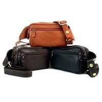 ราคา Chinatown Leather กระเป๋าคาดเอว สะพายหน้าอก หนังวัวแท้ ได้ทั้งชายหญิง งานhandmade สีน้ำตาลแทน ดำ ต (25839233557)