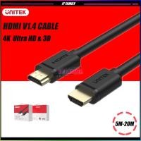 ราคา สาย hdmi UNITEK High Speed HDMI V1.4 Cable 5M/10M/15M/20M รับประกันศูนย์ 2 ปี (17123008028)
