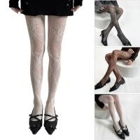 ราคา R* Fishnet Lace Tights ลายดอกไม้ Vintage Aesthetic Sheer Mesh Pantyhose (51403932315)