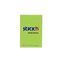 ราคา กระดาษโน้ตกาวในตัว ชนิดกาวหัว STICK'N #21163 ขนาด 3x2 นิ้ว สีเขียวนีออน (PC) (8717500373)