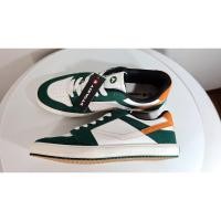 ราคา Airwalk:รองเท้าผ้าใบหนังแท้สีเขียวและสีขาว/Leather sneakers with green and white stitching (28728278027)