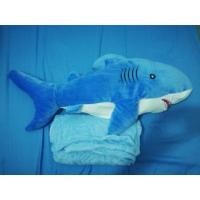 ราคา หมอนผ้าห่มปลาฉลามสีฟ้าน่ารัก blue shark blanket pillow ตุ๊กตาปลาฉลามตัวใหญ่ เกาหลีๆ korea ขนาด 70cm x 35cm fish (6138120726)